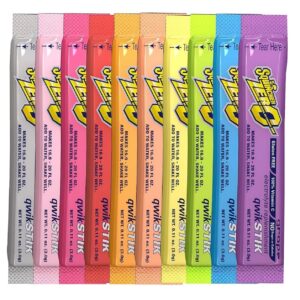 Sqwincher Qwik Stik ZERO Electrolyte Powder – 50-500 Sticks Variety Pack (10 Flavors) | Zero Sugar Hydration Drink Mix | 20-oz Single-Serve Packets | Keto Friendly, Low Calorie, Vitamin C, Fast Rehydration (50 Sticks)